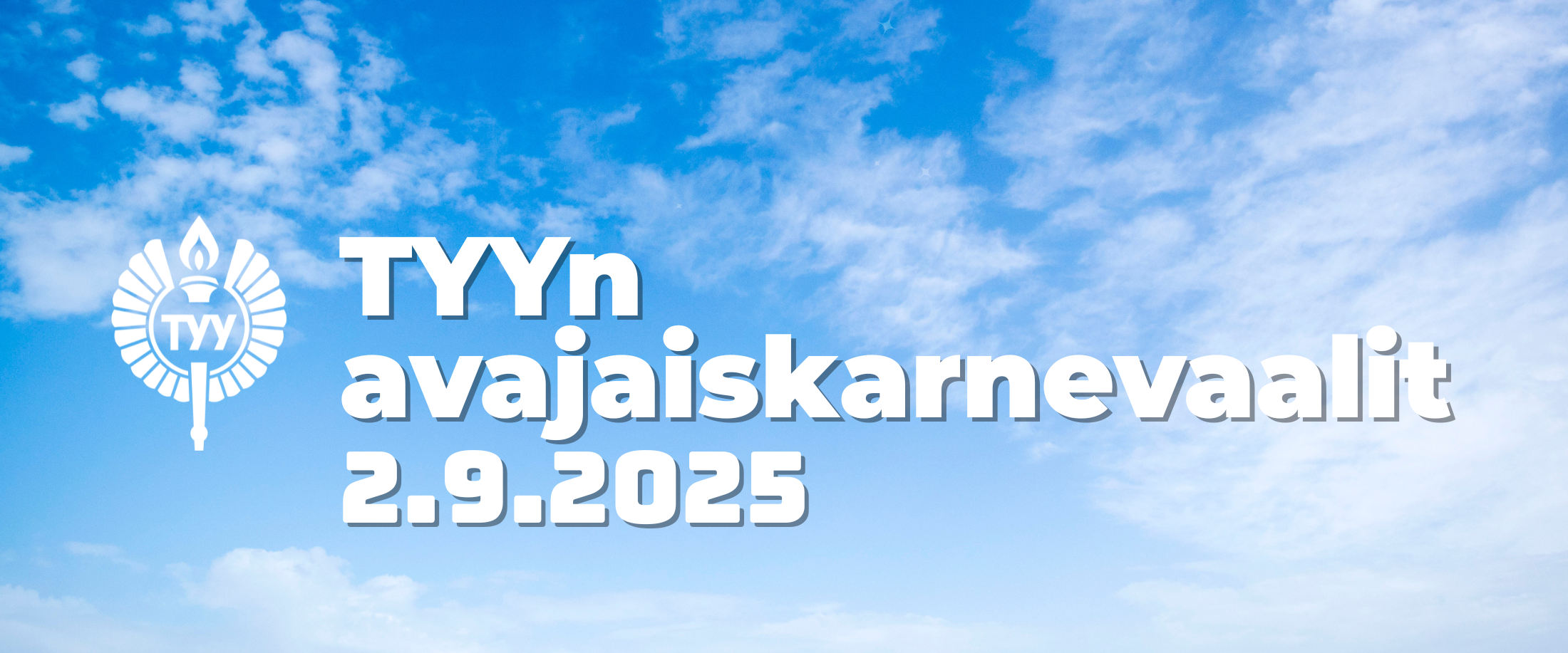 TYYn Avajaiskarnevaalien päivämäärä sinisellä pohjalla
