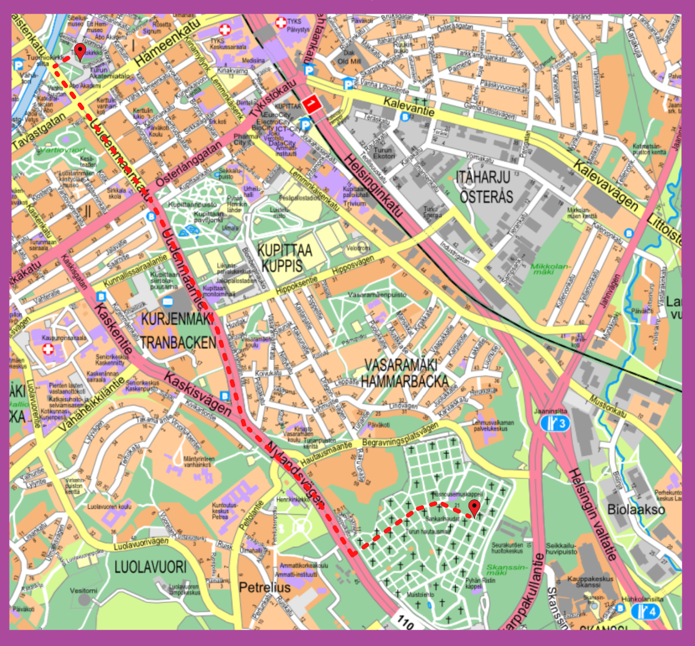 Route of the procession